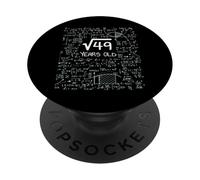 Design 7ème Anniversaire Racine carrée de 49:7 Ans PopSockets PopGrip Adhésif