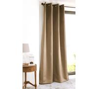 Design 91 135x250 Parisa beige occultant rideau fini couleur unie avec œillets