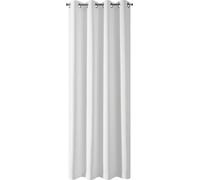 Design91 Rideau occultant et Lisse 8 œillets - Moderne - Simple - pour Chambre d'enfant, Salon - Blanc - 135 x 250 cm