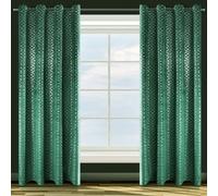 Design 91 Cintre 140x250 Moly vert argent velours prêt pour œillets