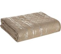Design 91 Couvre-lit décoratif 200x220 Blink 1 beige argenté D91