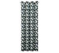 Design 91 Rideau 140x250 Aida vert foncé feuilles de ginkgo prêt pour œillets