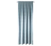 Design 91 Rideau 140x270 Chypre bleu argent velours prêt à poser