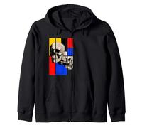 Design Abstrait crâne Art - Squelette Gothique géométrique Sweat à Capuche