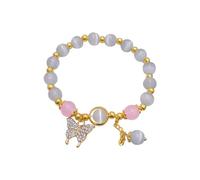 Design Advanced Sense Bracelet papillon pour femme avec perles de transfert, taille unique, Cristal artificiel, Pas de gemme