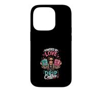 Design Alimente par l'amour Cafe Coque pour iPhone 14 Pro