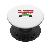 Design Amusant « All I Want for Christmas is PR » PopSockets PopGrip Adhésif