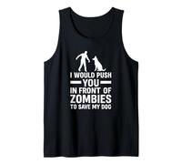 Design amusant avec citation de zombie apocalypse pour les amoureux des chiens Débardeur