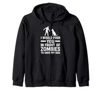 Design amusant avec citation de zombie apocalypse pour les amoureux des chiens Sweat à Capuche