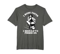 Design amusant avec inscription « I Rode Faces I Should've Pissed On » T-Shirt