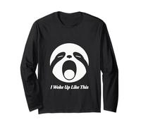 Design Amusant avec Inscription « I Woke Up Like This Sloth Face » Manche Longue