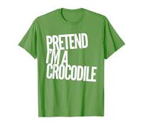 Design Amusant avec Motif Crocodile Vert T-Shirt