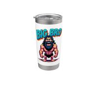Design amusant Big Bro homme des cavernes de l'âge de pierre ancien pour homme et garçon Gobelet isotherme en acier inoxydable double paroi