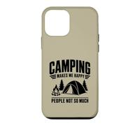 Design Amusant « Camping Makes Me Happy People Not So Much » Coque pour iPhone 12 Mini
