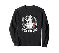 Design Amusant de Barbecue épicé Fire Chef Dragon Cook Chili Pepper Sweatshirt