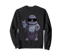 Design Amusant de Bouddha Rock and Roll avec Une Ambiance spirituelle Amusante Sweatshirt