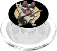 Design Amusant de Bouledogue français Rock Musicien Guitariste PopSockets PopGrip pour MagSafe