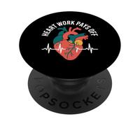 Design Amusant de cardiologie en Forme de cœur PopSockets PopGrip Adhésif