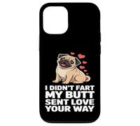 Design Amusant de Carlin « My Butt Sent Love Your Way » Coque pour iPhone 12/12 Pro