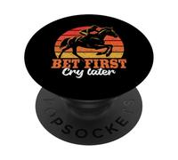 Design amusant de course de chevaux du Kentucky Horses Graphic Equestrian PopSockets PopGrip Adhésif