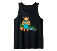 Design Amusant de Dessin animé de Jardin Urbain Lion Débardeur