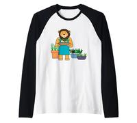 Design Amusant de Dessin animé de Jardin Urbain Lion Manche Raglan