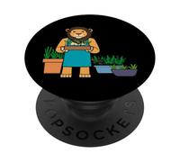 Design Amusant de Dessin animé de Jardin Urbain Lion PopSockets PopGrip Adhésif