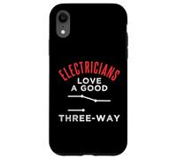 Design amusant de jeu de mots d'électricien à trois voies Coque pour iPhone XR