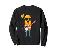 Design Amusant de Joueur de Guitare Minion Ouvrier de Construction Sweatshirt
