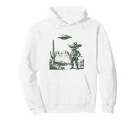 Design Amusant de Rencontre Entre Un Cowboy Extraterrestre et Un ovni dans Le désert Sweat à Capuche