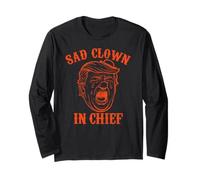 Design amusant de SAD CLOWN IN CHEF patriotique ani-trump Manche Longue