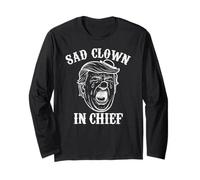 Design amusant de SAD CLOWN IN CHEF patriotique ani-trump Manche Longue
