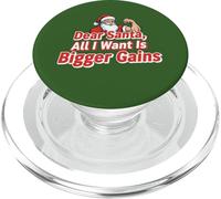 Design Amusant « Dear Santa All I Want is Bigger Gains » PopSockets PopGrip pour MagSafe
