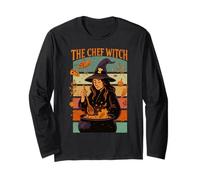 Design Amusant d'halloween The Chef Witch Manche Longue