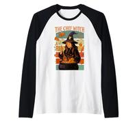 Design Amusant d'halloween The Chef Witch Manche Raglan