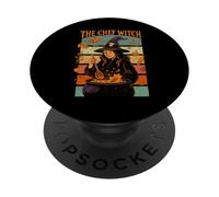 Design Amusant d'halloween The Chef Witch PopSockets PopGrip Adhésif