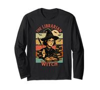 Design Amusant d'halloween The Librarian Witch Manche Longue