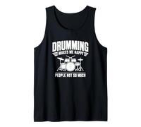 Design Amusant « Drumming Makes Me Happy People Not So Much » Débardeur