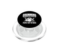 Design Amusant « Drumming Makes Me Happy People Not So Much » PopSockets PopGrip pour MagSafe