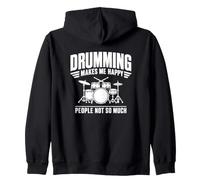 Design Amusant « Drumming Makes Me Happy People Not So Much » Sweat à Capuche