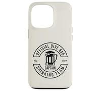 Design amusant du capitaine de l'équipe de plongée officielle Coque pour iPhone 13 Pro