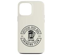Design amusant du capitaine de l'équipe de plongée officielle Coque pour iPhone 13 Pro Max