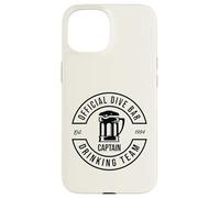 Design amusant du capitaine de l'équipe de plongée officielle Coque pour iPhone 15