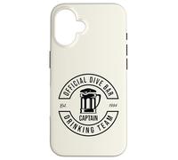 Design amusant du capitaine de l'équipe de plongée officielle Coque pour iPhone 16