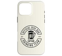 Design amusant du capitaine de l'équipe de plongée officielle Coque pour iPhone 16 Pro Max