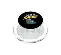 Design Amusant du Zodiaque Level of Savage Aquarius PopSockets PopGrip pour MagSafe