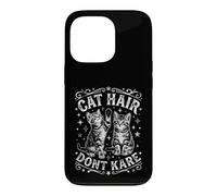 Design Amusant en Poils de Chat « Don't Care » Coque pour iPhone 13 Pro