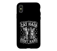 Design Amusant en Poils de Chat « Don't Care » Coque pour iPhone X/XS