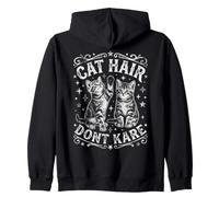 Design Amusant en Poils de Chat « Don't Care » Sweat à Capuche