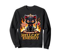 Design Amusant et Mignon de Chat Diable Hellcat Energy Sweatshirt